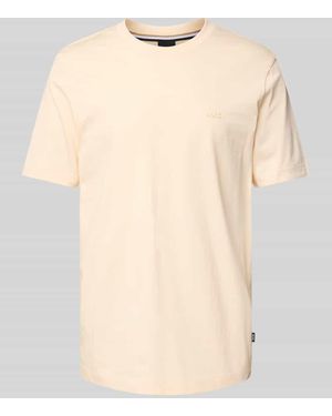 BOSS T-Shirt mit Label-Print Modell 'Thompson' - Natur