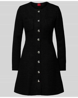 HUGO Minikleid mit Knopfleiste Modell 'Karema' - Schwarz
