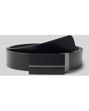 Christian Berg Men Gürtel mit Pinschließe in unifarbenem Design - Schwarz
