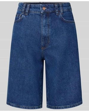 Marc O' Polo Regular Fit Jeansbermudas im 5-Pocket-Design - Blau