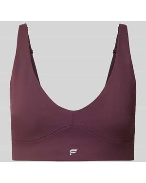 Fabletics Sport-BH mit Logo-Print Modell 'PURELUXE LONGLINE' - Lila