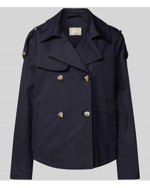 AMBER & JUNE Trenchcoat mit Leistentaschen - Blau