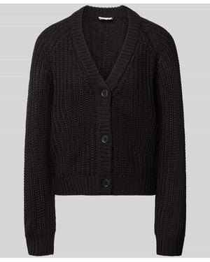 Noisy May Relaxed Fit Cardigan in Strick-Optik Modell 'CHARLIE' - Schwarz