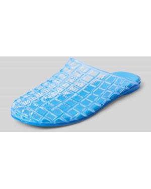 Bianco Clogs in semitransparentem Design - Blau