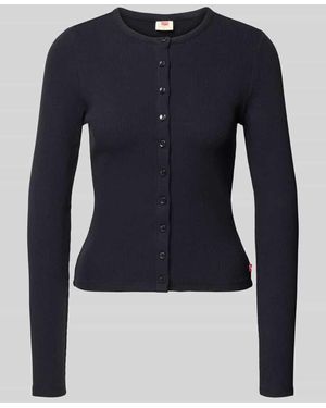 Levi's Slim Fit Strickjacke aus Baumwoll-Mix Modell 'RORY' - Blau