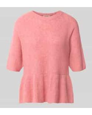 Mos Mosh Gebreide Pullover Van Alpacamix Model 'Thora' - Roze