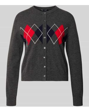 Mango Strickjacke mit Rundhalsausschnitt Modell 'BIMBU' - Schwarz