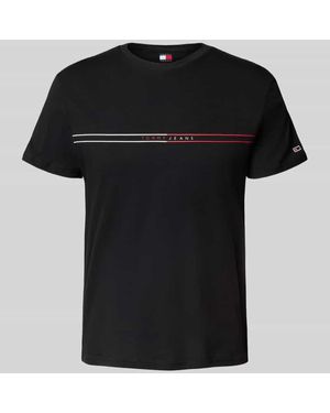 Tommy Hilfiger Regular Fit T-Shirt aus reiner Baumwolle - Schwarz