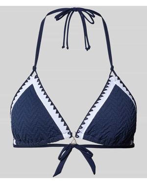 Banana Moon Bikini-Oberteil mit Strukturmuster Modell 'BLUCO' - Blau