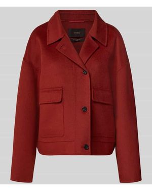 Windsor. Jacke aus Schurwolle mit Pattentaschen - Rot