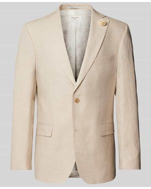 Carl Gross Regular Fit Anzugsakko aus hochwertigem Leinen-Mix Modell 'TANNON' - Natur