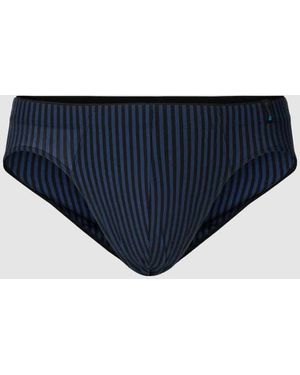 Schiesser Slip Mit Streifenmuster Modell 'Supermini' - Blau