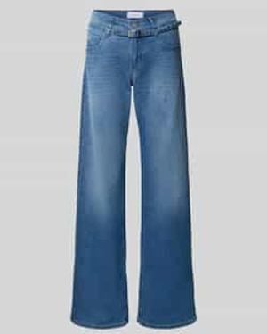 ANGELS Wide Leg Jeans Met Riem, Model 'Liz Belt' - Blauw