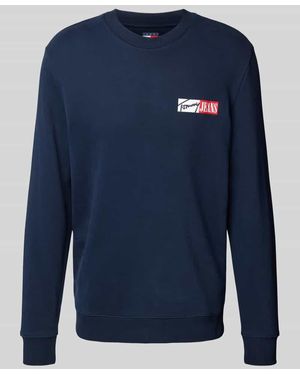 Tommy Hilfiger Sweatshirt Mit Label-Print - Blau