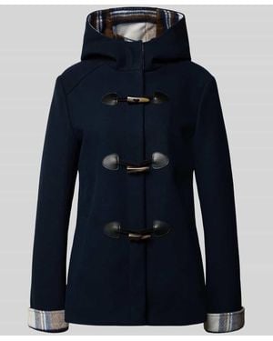 christian berg Jacke mit Kapuze und Knopfverschluss - Blau
