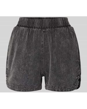Noisy May Regular Fit Jeansshorts mit elastischem Bund Modell 'OREGON' - Grau