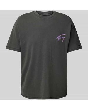 Tommy Hilfiger Relaxed Fit T-Shirt aus reiner Baumwolle - Schwarz