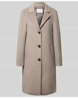 S.oliver Regular Fit Lange Jas Met Wol - Naturel