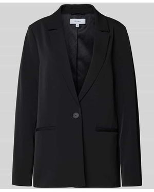 Comma, Relaxed Fit Blazer mit Reverskragen - Schwarz