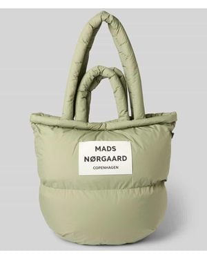 Mads Nørgaard Handtasche mit Label-Patch - Mettallic