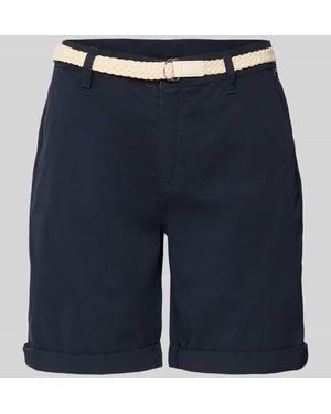 M·a·c Chino-Shorts mit Gürtel - Blau