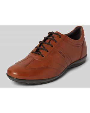 Geox Derby mit Label-Detail Modell 'Symbol' - Braun