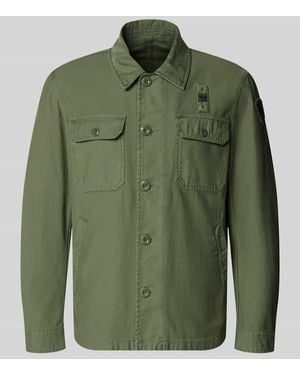 Blauer Usa Regular Fit Hemdjacke mit Brusttaschen Modell 'Goodale' - Grün