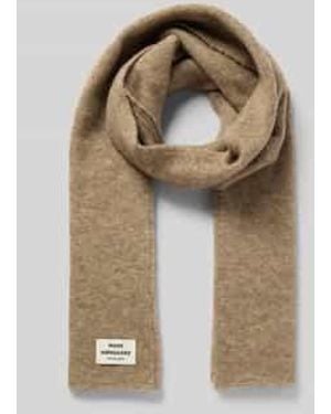 Mads Nørgaard Sjaal Met Labeldetail - Naturel