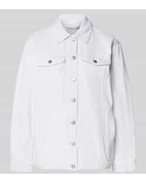 Vila Jeansjack Met Borstzakken, Model 'Mey' - Wit