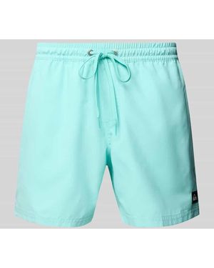 Quiksilver Badehose mit Label-Detail und elastischem Bund - Blau