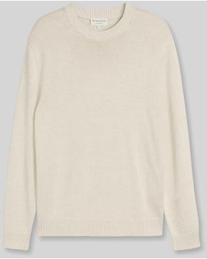 Tom Tailor Regular Fit Pullover aus reiner Baumwolle - Natur