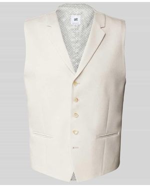 Atelier Torino Weste Mit Knopfleiste - Weiß