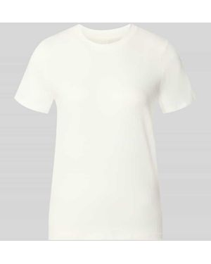 Schiesser Regular Fit Pyjama-Shirt aus Baumwoll-Mix - Weiß