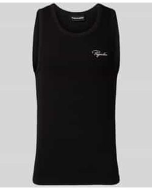 PEGADOR Tanktop Met Labelstitching - Zwart