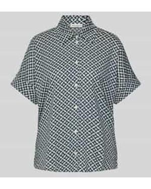 Marc O' Polo Regular Fit Overhemdblouse Van Fijne Single-jersey - Grijs