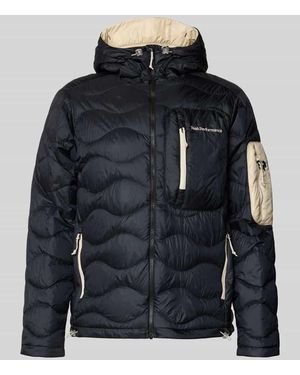 Peak Performance Regular Fit Steppjacke mit Logo-Stitching - Blau