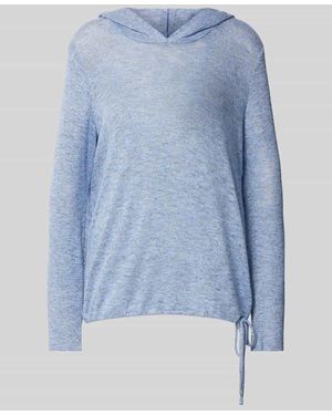Tom Tailor Loose Fit Hoodie Aus Mouline-Garn - Blau
