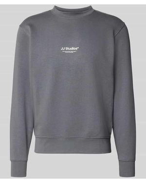 Jack & Jones Regular Fit Sweatshirt aus Baumwoll-Mix Modell 'Soho' - Grau