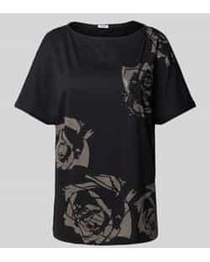 Esprit T-shirt Met Gebloemd Motief - Zwart