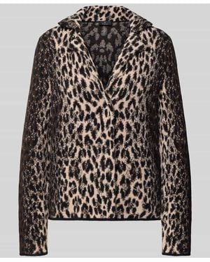 Monari Strickjacke im Allover-Look - Schwarz