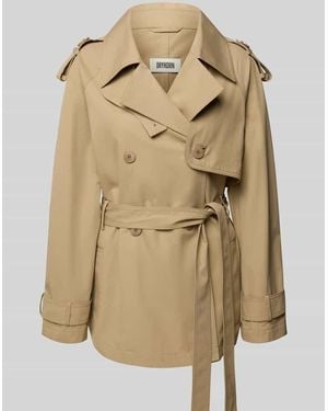 DRYKORN Trenchcoat mit Reverskragen und Bindegürtel Modell 'WELNEY' - Natur