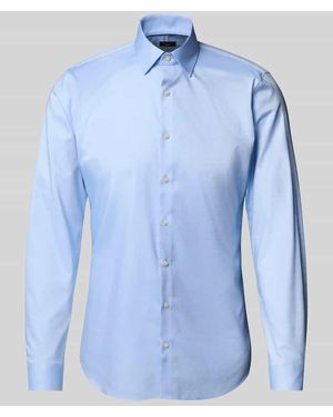 Olymp Super Slim Fit Business-Hemd mit Kentkragen - Blau