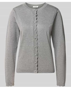 B.Young Strickjacke aus Viskose-Mix Modell 'MORLA' - Grau