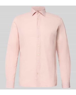 Cinque Slim Fit Freizeithemd aus Leinen-Mix Modell 'Steven' - Pink