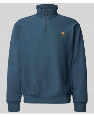 Carhartt Sweatshirt mit Label-Stitching - Blau