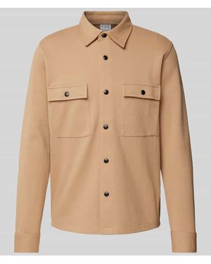SELECTED Hemdjacke Mit Brusttaschen Modell 'Jackie' - Natur