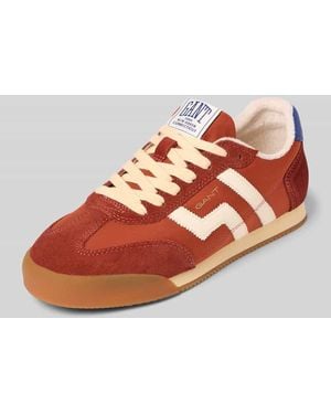GANT Sneaker aus Leder-Textil-Mix Modell 'Beylana' - Orange