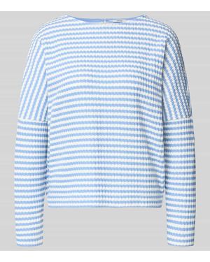 Opus Relaxed Fit Pullover in Strick-Optik Modell 'Gresh' - Blau