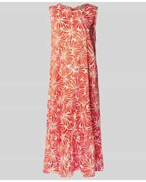 Smith & Soul Midi-Jurk Met Ronde Hals - Rood
