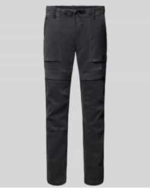 PME LEGEND Slim Fit Cargobroek Met Labeldetail - Grijs